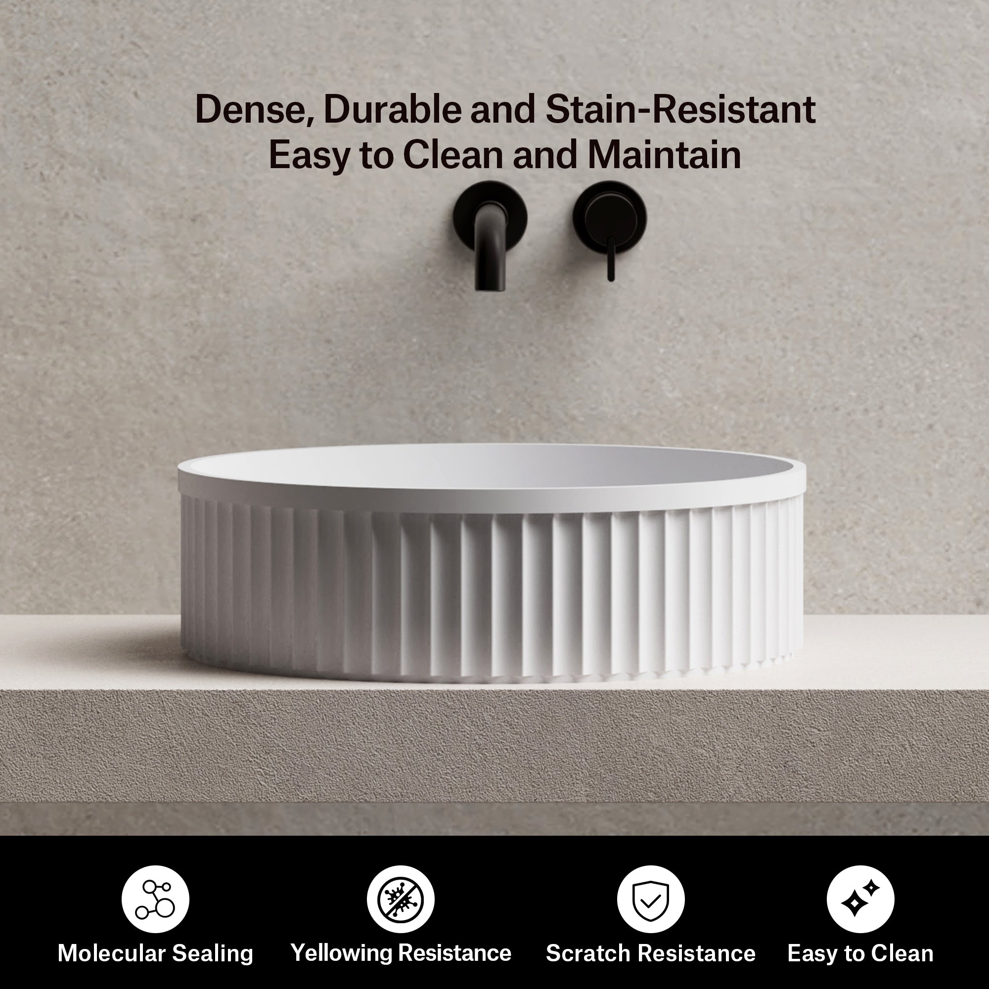 MonBlari TW-A8129 Solid Surface Basin