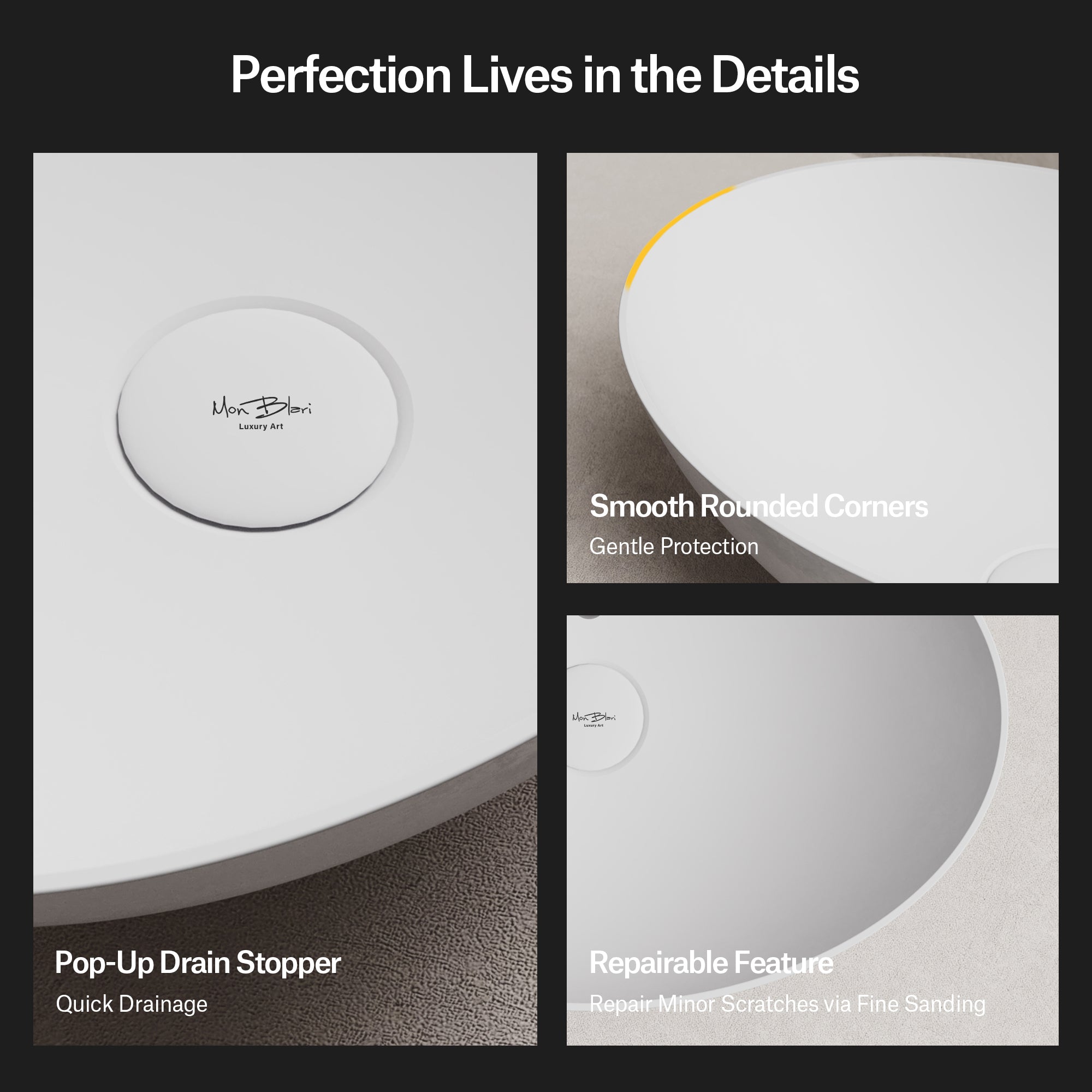 MonBlari XA-A72 Solid Surface Basin