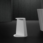 MonBlari SWING Series Matte White Solid Surface Bathroom Shower Stool
