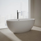 MonBlari TW-8507 White Solid Surface Freestanding Bathtub 1300mm - 1800mm