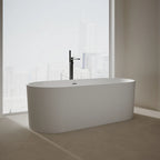 Monblari TW-8301 White Solid Surface Freestanding Bathtub 1700mm