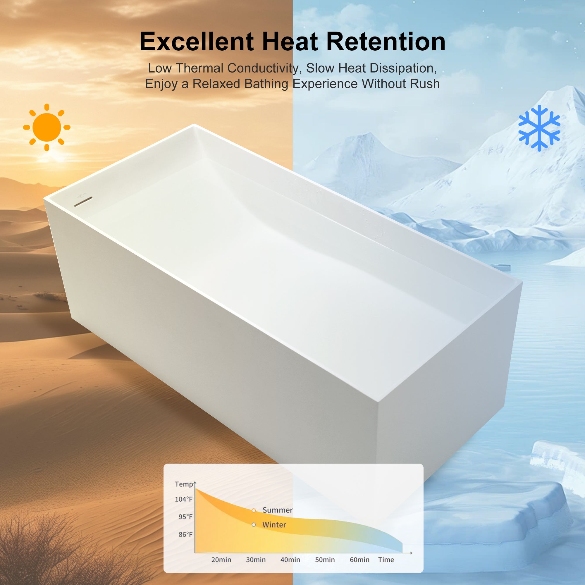 MonBlari TW-8572 Freestanding Bath