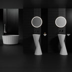 MonBlari SWING Series Sculpted Pedestal Sink