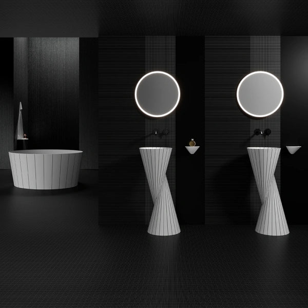 MonBlari SWING Series Sculpted Pedestal Sink