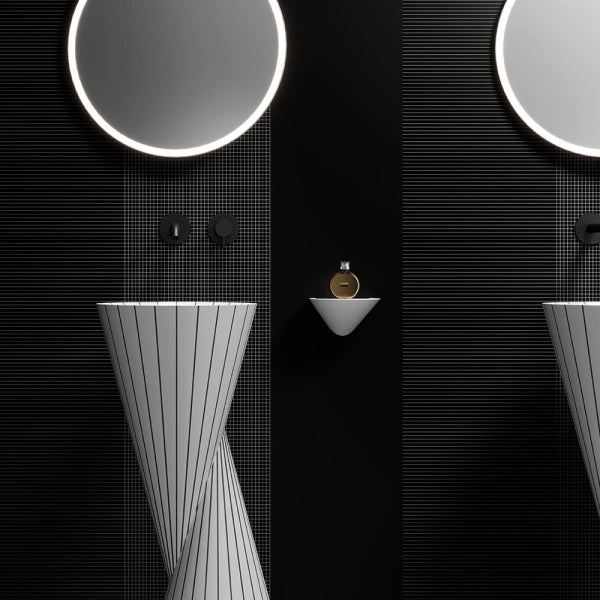 MonBlari SWING Series Sculpted Pedestal Sink