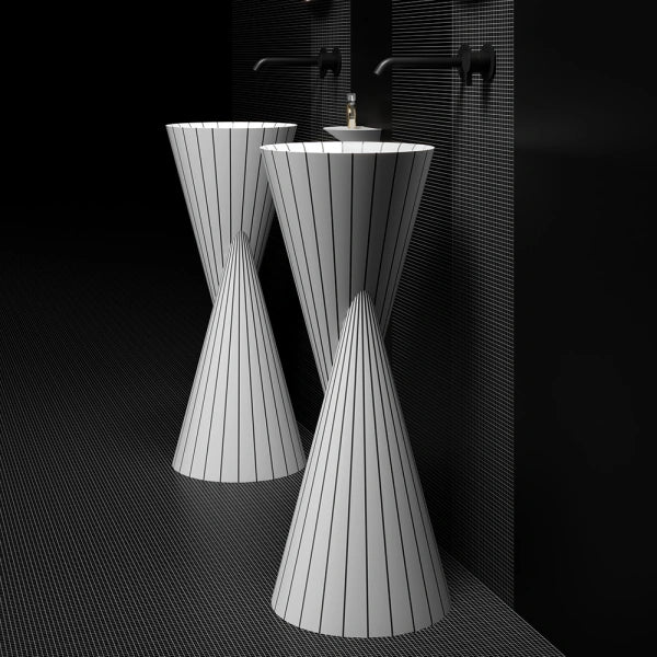 MonBlari SWING Series Sculpted Pedestal Sink