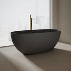 MonBlari TW-8507 Black Solid Surface Freestanding Bathtub 1300mm - 1800mm