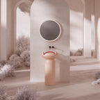 MonBlari FLOWER Series Pink Sculptural Pedestal Bathroom Sink