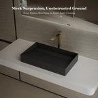 MonBlari TW-A160 Black Solid Surface Countertop Basin 600mm