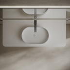 MonBlari TW-A8121 White Solid Surface Countertop Basin 550mm