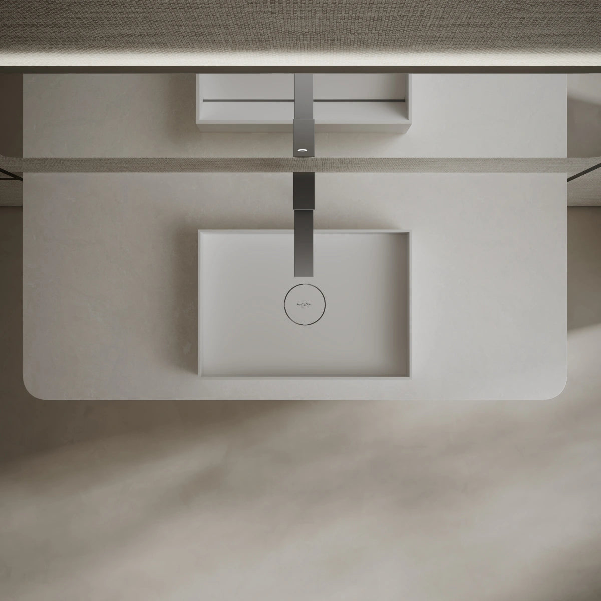 MonBlari TW-A112 White Solid Surface Countertop Basin 450mm - 500mm