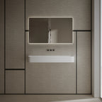 MonBlari MR-G8806-1 White Wall-Mount Solid Surface Basin