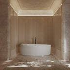 Monblari TW-7687 White Acrylic Freestanding Bathtub 1500mm - 1700mm
