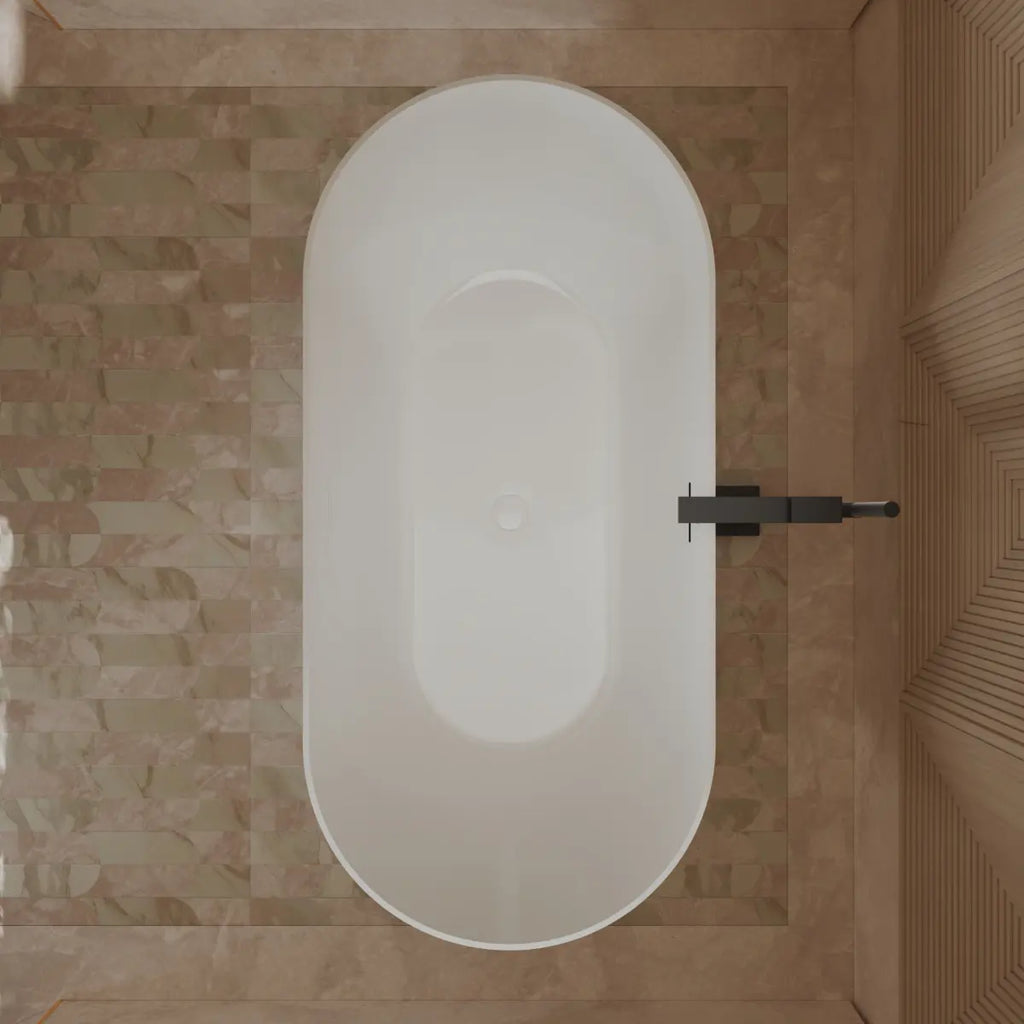 MonBlari TW-7720 White Acrylic Freestanding Bathtub 1500mm - 1700mm