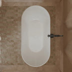 MonBlari TW-7720 White Acrylic Freestanding Bathtub 1500mm - 1700mm