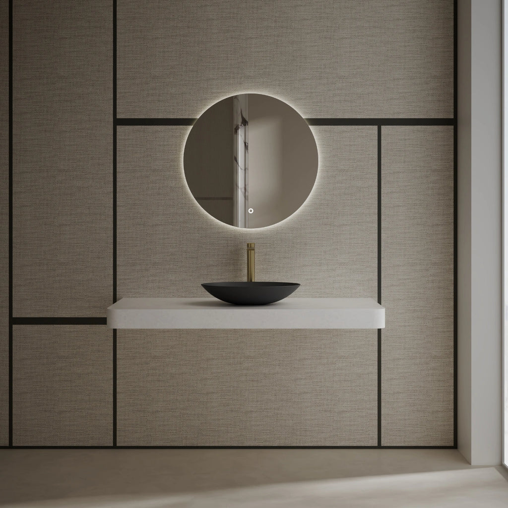 MonBlari XA-A73 Black Solid Surface Countertop Basin 500mm