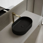MonBlari TW-A8121 Black  Solid Surface Countertop Basin 550mm