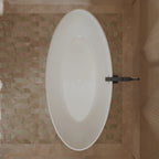 Monblari TW-7687 White Acrylic Freestanding Bathtub 1500mm - 1700mm