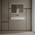 MonBlari TW-G275 White Solid Surface Wall-Mount Basin 1000mm
