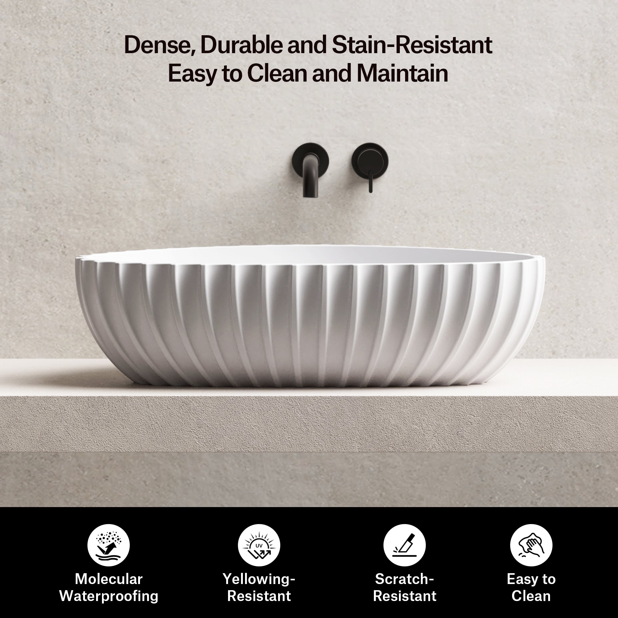 MR-A8870 Organic Tri-Form Fluted Vessel Basin | MonBlari