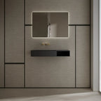 MonBlari TW-G282 Black Solid Surface Wall-Mount Basin 1000mm