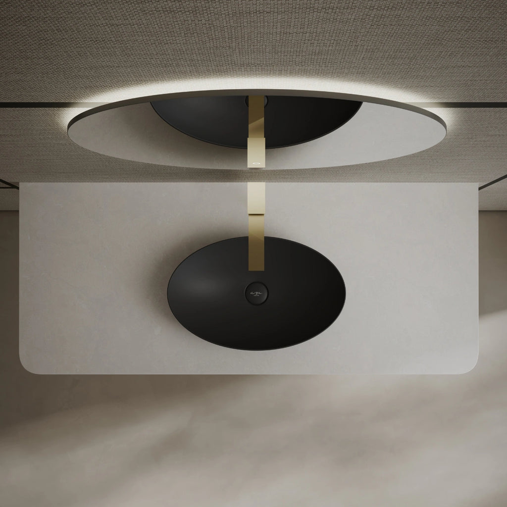 MonBlari XA-A73 Black Solid Surface Countertop Basin 500mm