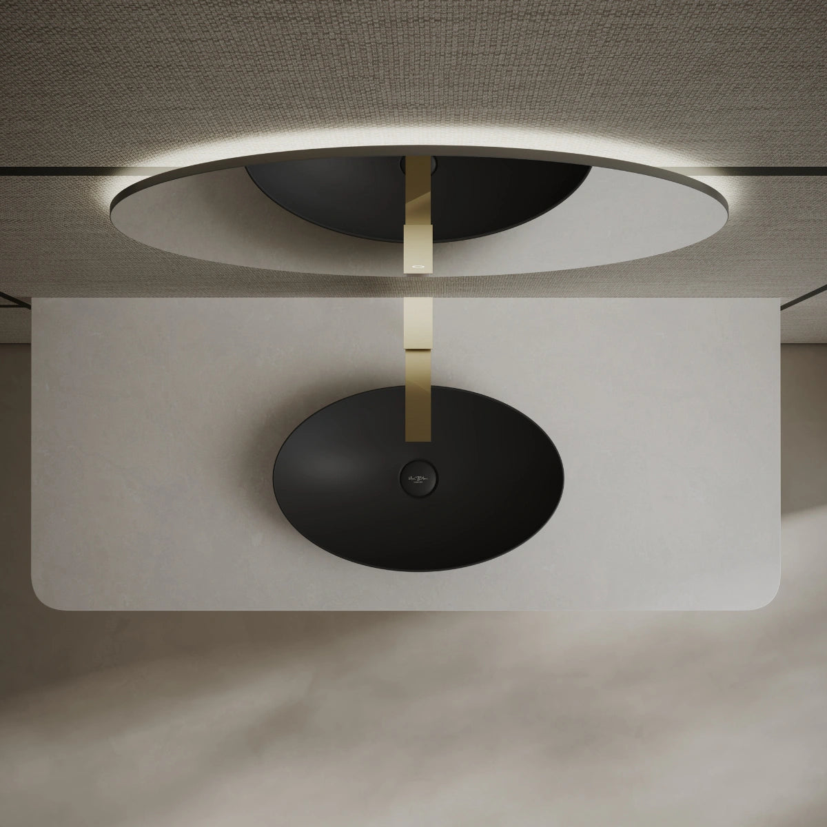 MonBlari XA-A73 Black Solid Surface Countertop Basin 500mm
