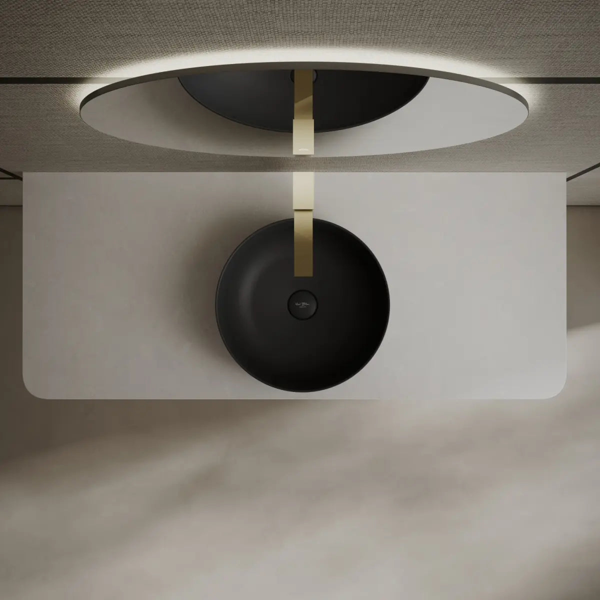 MonBlari TW-A105 Black Solid Surface Countertop Basin 400mm