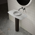 MonBlari CANOE Series Elegant Marble Pedestal Basin