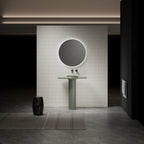 MonBlari CANOE Series Contemporary Marble Pedestal Sink