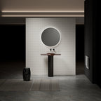MonBlari CANOE Series Rosso Levanto Marble Pedestal Sink