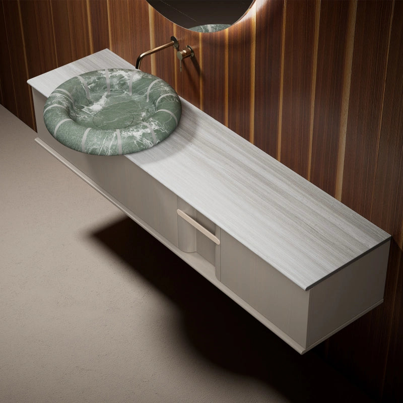 MonBlari CIRCUS Series Modern Marble Bathroom Vanity Unit with Single Basin