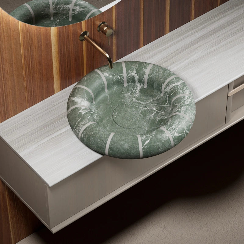 MonBlari CIRCUS Series Modern Marble Bathroom Vanity Unit with Single Basin