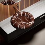 MonBlari CIRCUS Series Wall-Hung Rosa Levanto Marble Bathroom Vanity Unit