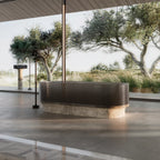 MonBlari STRATA series montage  freestanding soaking tub side view