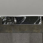 MonBlari Floating Series Modern Wall-Hung Bathroom Vanity Unit with Countertop Washbasin & Storage