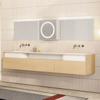MonBlari Garden Series Wall-Hung Double Vanity Unit with Twin Undermount Basins