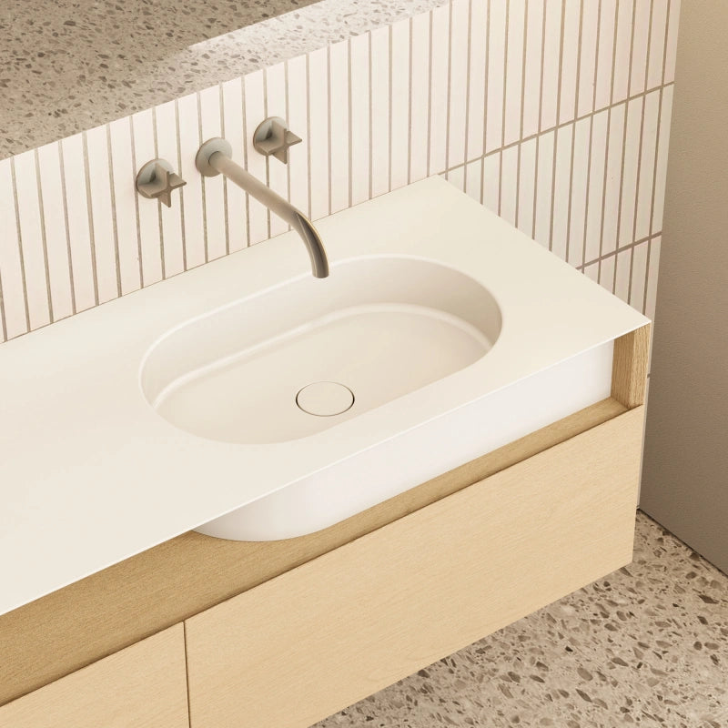 MonBlari Garden Series Wall-Hung Double Vanity Unit with Twin Undermount Basins