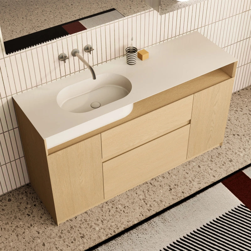 MonBlari Garden Series Freestanding Bathroom Washbasin Unit with Storage Drawers