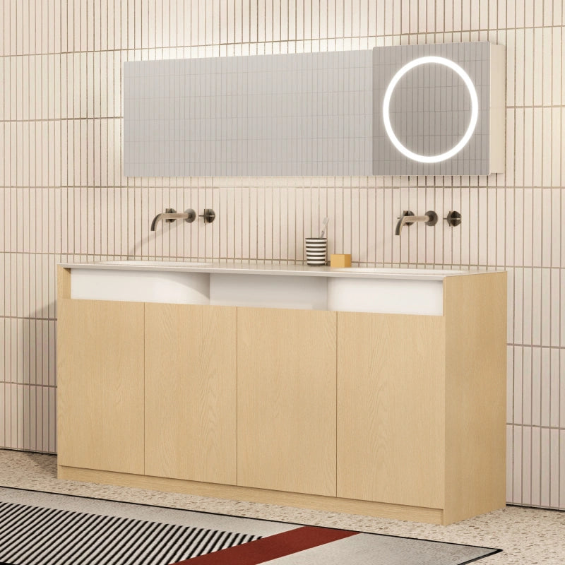 MonBlari Gardern Series Floor-Standing Storage Vanity Unit for Modern Bathroom