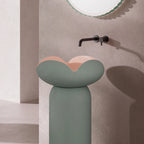 MonBlari FLOWER Series Green Pedestal Basin