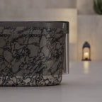 MonBlari HALO Series Sculptural Natural Marble Freestanding Bathtub