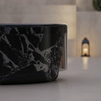 MonBlari HALO Series Sculptural Marble Freestanding Bath