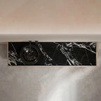 MonBlari HALO Series Marble Single Undermount Basin Wall-Hung Vanity Set