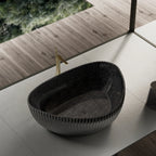 99910 Fluted Design Triangle Carbon Fiber Bath | MonBlari