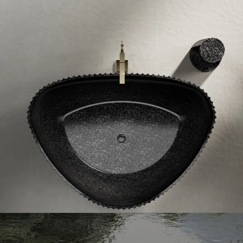 99910 Fluted Design Triangle Carbon Fiber Bath | MonBlari