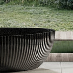 99910 Fluted Design Triangle Carbon Fiber Bath | MonBlari