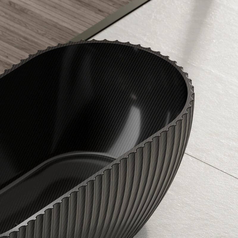 99911 Oval Fluted Carbon Fiber Bath | MonBlari