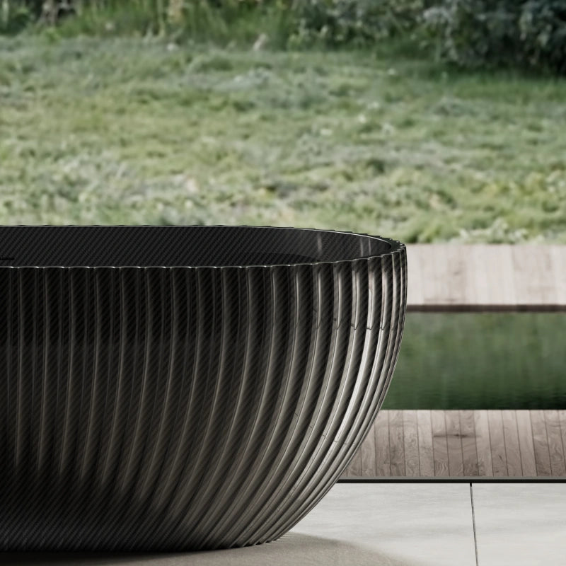 99911 Oval Fluted Carbon Fiber Bath | MonBlari
