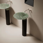 MonBlari MOON Series Premium Marble Pedestal Basin